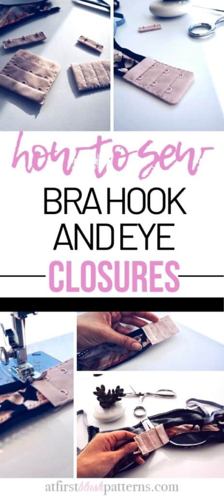 How to sew a hook and eye closure onto a bra