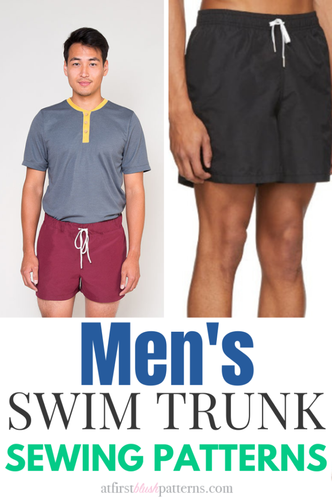 Men's swim trunk sewing patterns