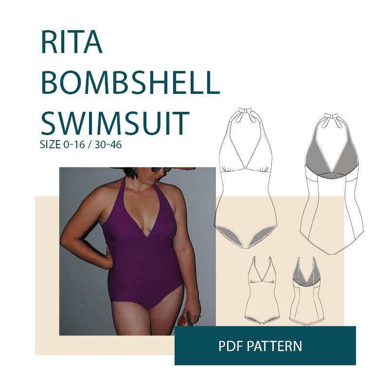 Swimsuit PDF Sewing Pattern in Sizes US 0-16/ EU 30-46, Bathing Suit Sewing  Pattern, Make Your Own Swimsuit 